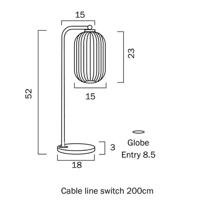 Telbix LARK - 25W Table Lamp-Telbix-Ozlighting.com.au