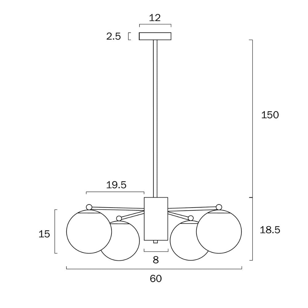 Telbix MARSTEN Pendant - 5 Light-Telbix-Ozlighting.com.au