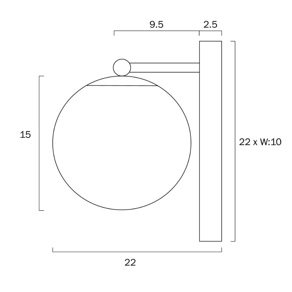 Telbix MARSTEN Wall Light - Interior Opal Glass-Telbix-Ozlighting.com.au