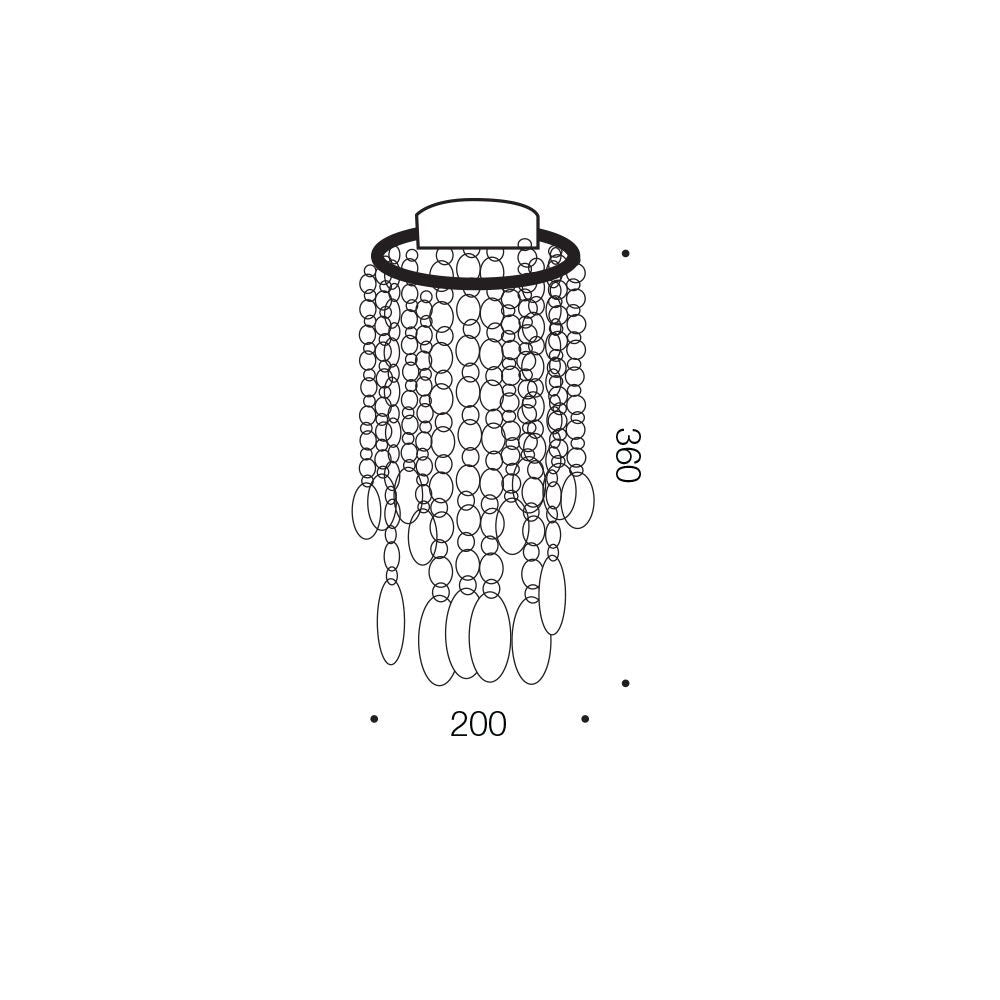 Telbix MAY - DIY Batten Fix Holder Cover Crystal Beads Ceiling Light Shade Only-Telbix-Ozlighting.com.au