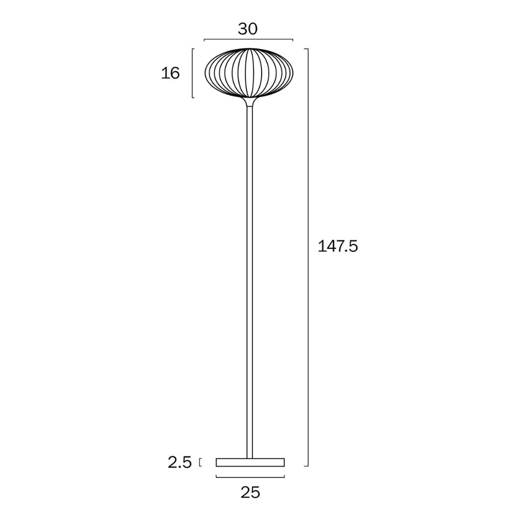 Telbix NORI Floor Lamp - 25W-Telbix-Ozlighting.com.au