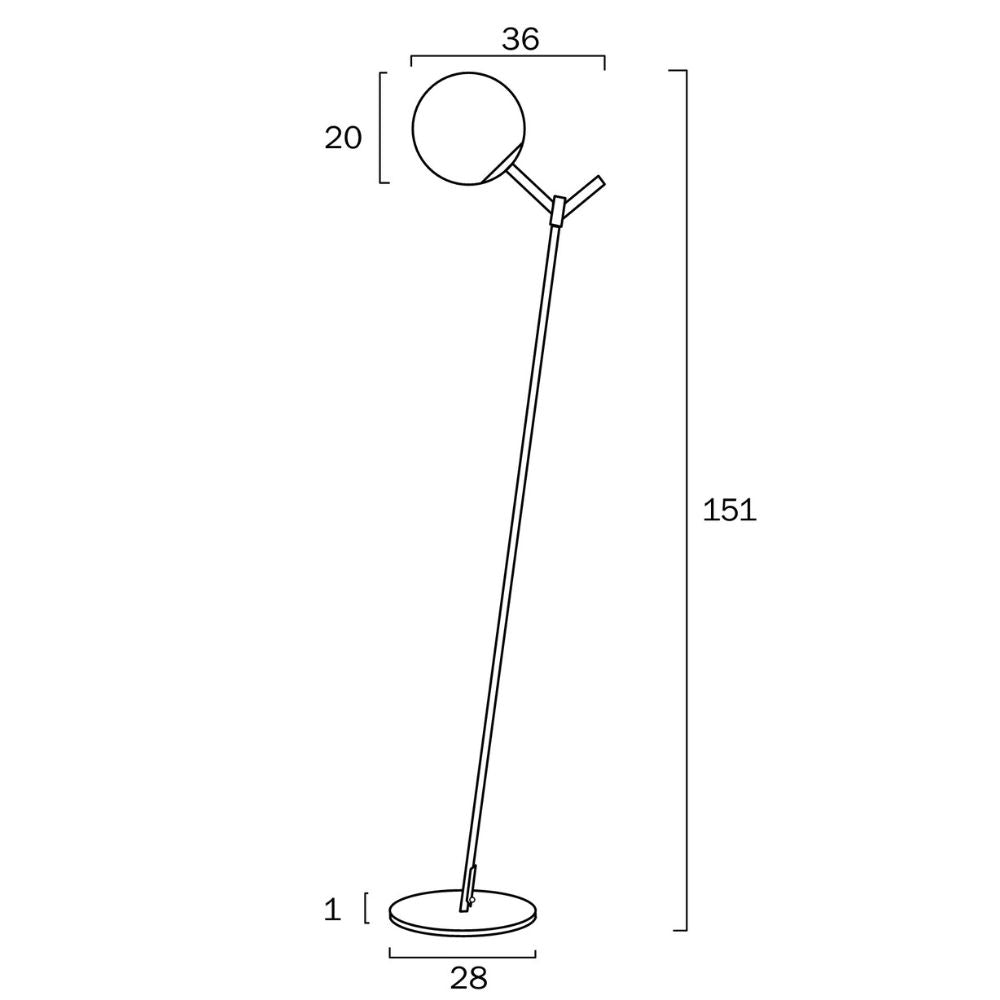 Telbix OHH Floor Lamp - 25W-Telbix-Ozlighting.com.au