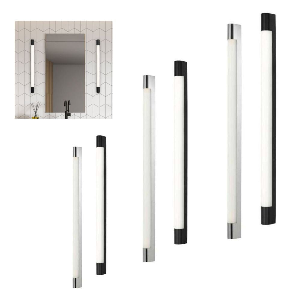 Telbix ORAS LED Vanity Wall Light - 12W/18W/24W, Tri-Colour 42cm/66.5cm/97.5cm Wall, IP44-Telbix-Ozlighting.com.au