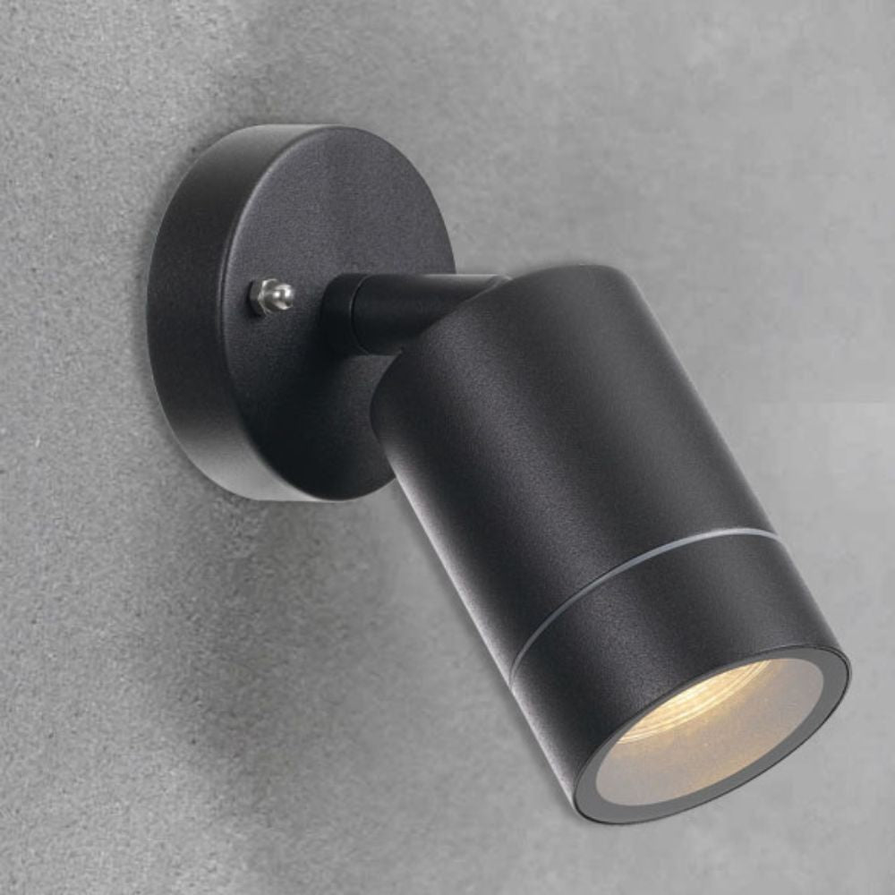 Telbix PEAK Adjustable Outdoor Wall Spotlight - GU10, IP54-Telbix-Ozlighting.com.au