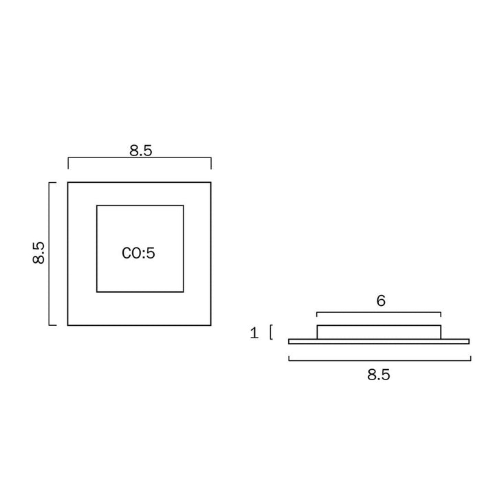 Telbix STOW - 3W LED Square Flat Face Cabinet Downlight-Telbix-Ozlighting.com.au