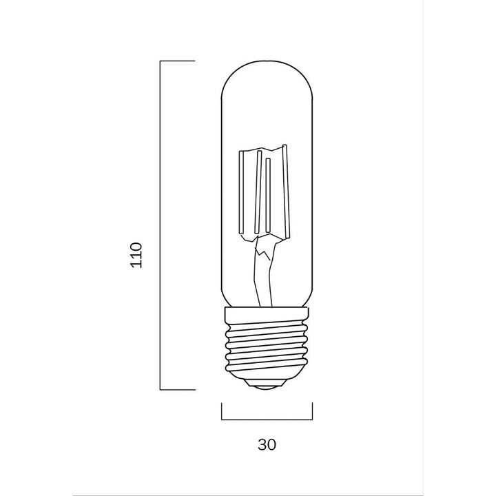 Telbix T30 - 5W LED Tube Clear Globe IP20 - E27-Telbix-Ozlighting.com.au