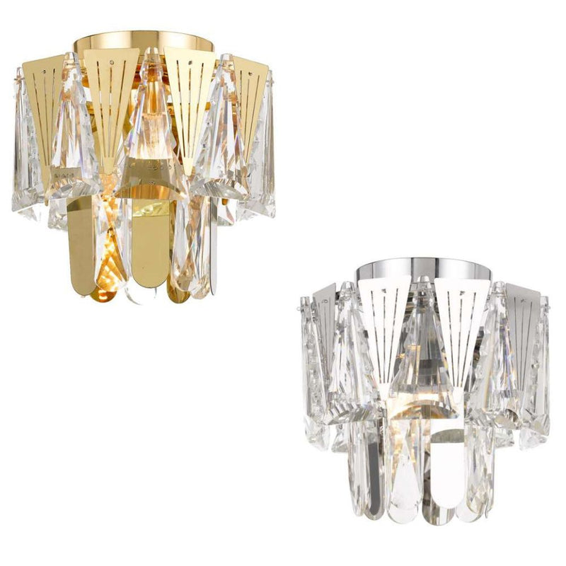 Telbix VALERIE DIY Batten Fix Holder Cover Metal Crystal Ceiling