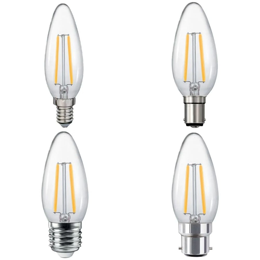 Vencha GLOBE-CANDLE - 4W LED Candle C35 Shape Filament Clear Globe-Vencha-Ozlighting.com.au