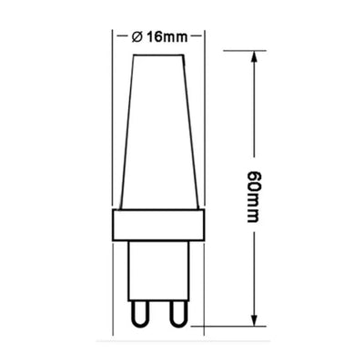 Vencha GLOBE-G9 - 3W LED G9 Shape Filament Clear PC Globe - 3000K/6000K-Vencha-Ozlighting.com.au