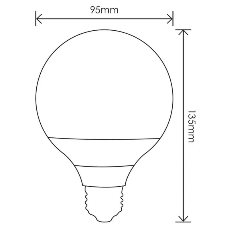 Vencha GLOBE-G95 - 15W LED G95 Spherical Shape Filament Opal Glass Globe - E27-Vencha-Ozlighting.com.au