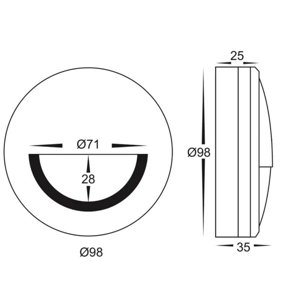 Vencha MANIX LED Step Light - Eyelid IP65-Vencha-Ozlighting.com.au