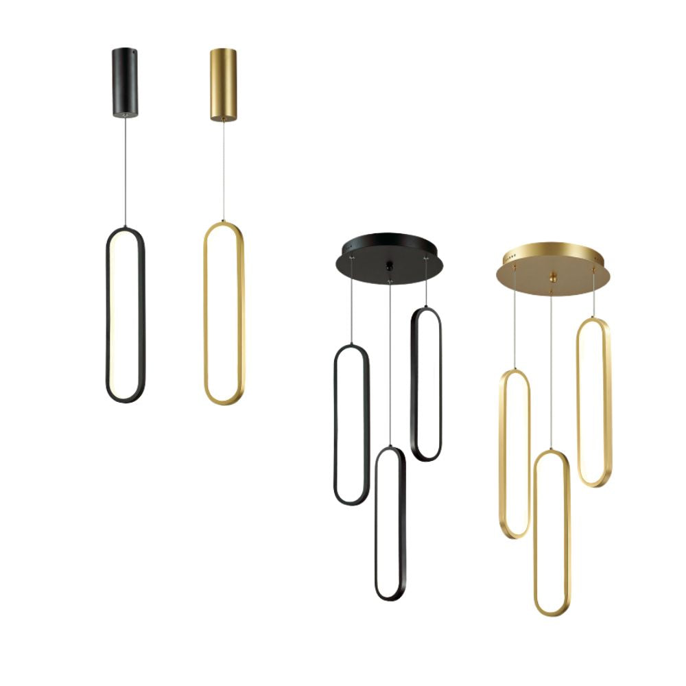 Vencha OVAL Pendant - 1/3 Light, IP20-Vencha-Ozlighting.com.au