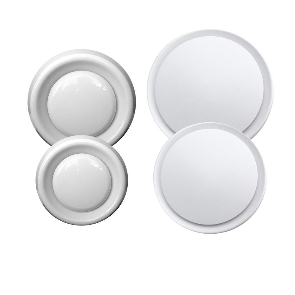 Ventair AIR-VENT-CEILING Vent - 100/125/150/200mm Adjustable White Round Interior-Ventair-Ozlighting.com.au