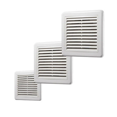 Ventair AIR-VENT-GRILLE - Fixed Square Grille 150/180/210mm with Inbuilt Bug Mesh Filter-Ventair-Ozlighting.com.au
