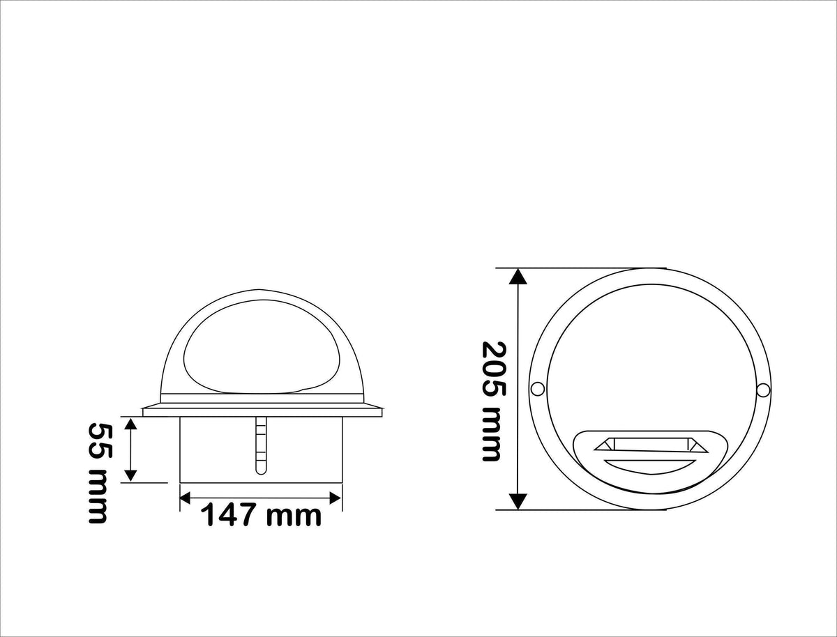 Ventair AIR-VENT-GRILLE-HOOD Outdoor Grille - Silver Hooded, 150mm-Ventair-Ozlighting.com.au