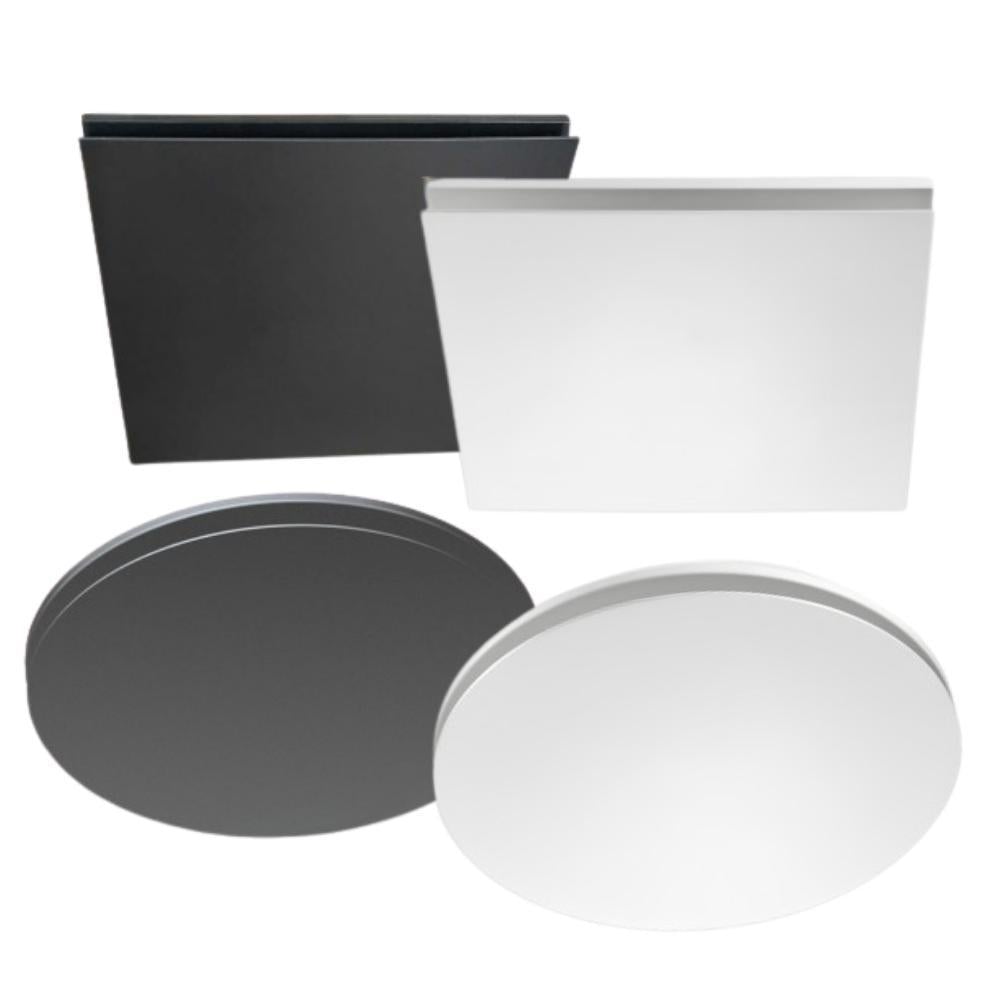 Ventair AIRBUS-150 Exhaust Fan - Round/Square 210mm, Black Or White Fascia, Square / White-Ventair-Ozlighting.com.au