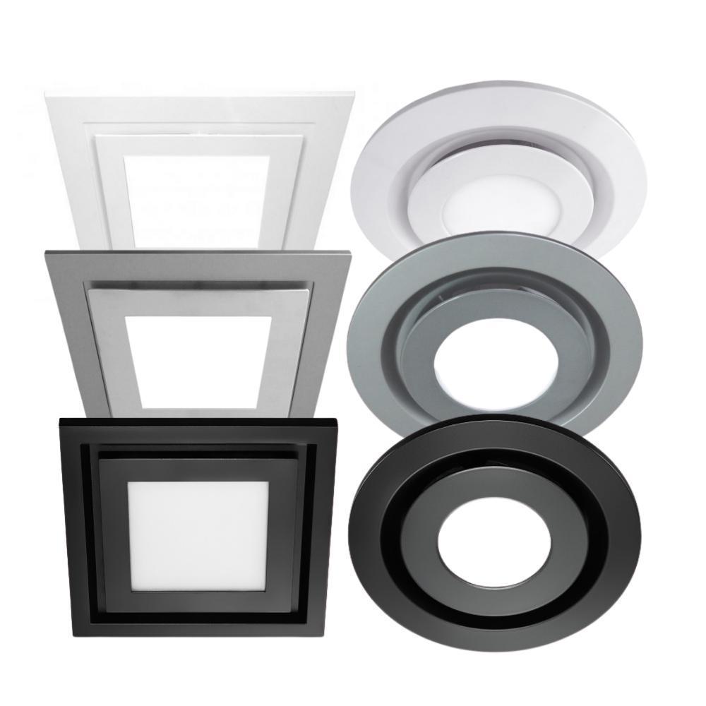 Ventair AIRBUS-250-MODULAR-LED - Round/Square Modular Panel Fascia Only With 14W LED Light Accessory-Ventair-Ozlighting.com.au