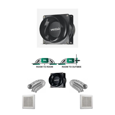 Ventair INLINE-100 - Axial Inline 100mm Exhaust Fan-Ventair-Ozlighting.com.au