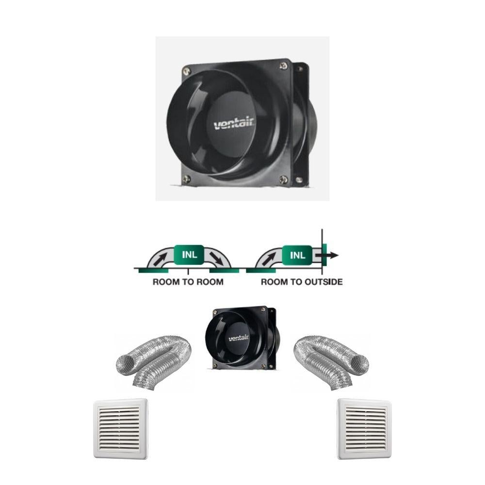 Ventair INLINE-100 Exhaust Fan - Axial Inline 100mm-Ventair-Ozlighting.com.au