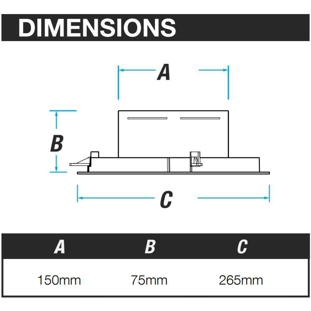 Ventair INLINE-150-EXHAUST-FAN-SYSTEM-ADAPTOR - Modular Fascia Adaptor Unit 150mm-Ventair-Ozlighting.com.au