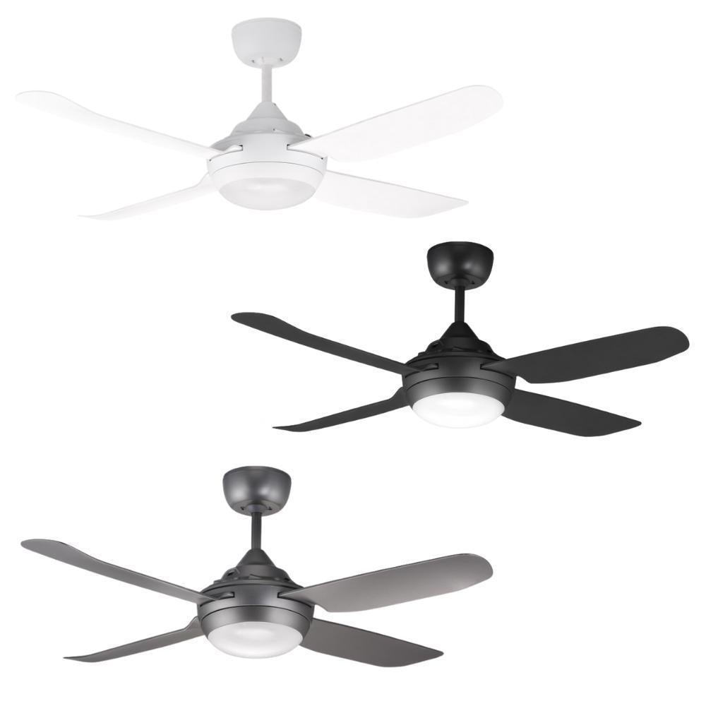 Ventair SPINIKA-48-LIGHT AC Ceiling Fan - 4 Blade 1220mm 48", 20W Colour Changeable LED Light-Ventair-Ozlighting.com.au