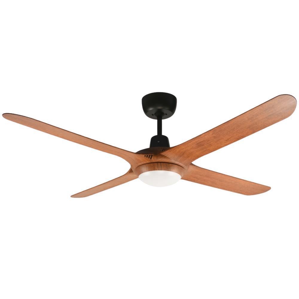 Ventair SPYDA-50-LIGHT AC Ceiling Fan - 4 Blade 1250mm 50" Fully Moulded PC, 20W LED Light-Ventair-Ozlighting.com.au