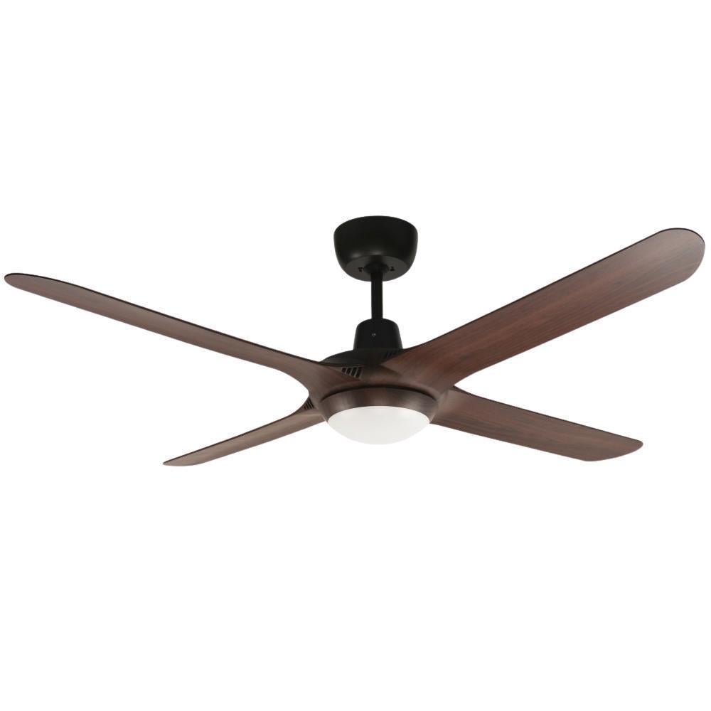 Ventair SPYDA-56-LIGHT AC Ceiling Fan - 4 Blade 1400mm 56" Fully Moulded PC, 20W LED Light-Ventair-Ozlighting.com.au