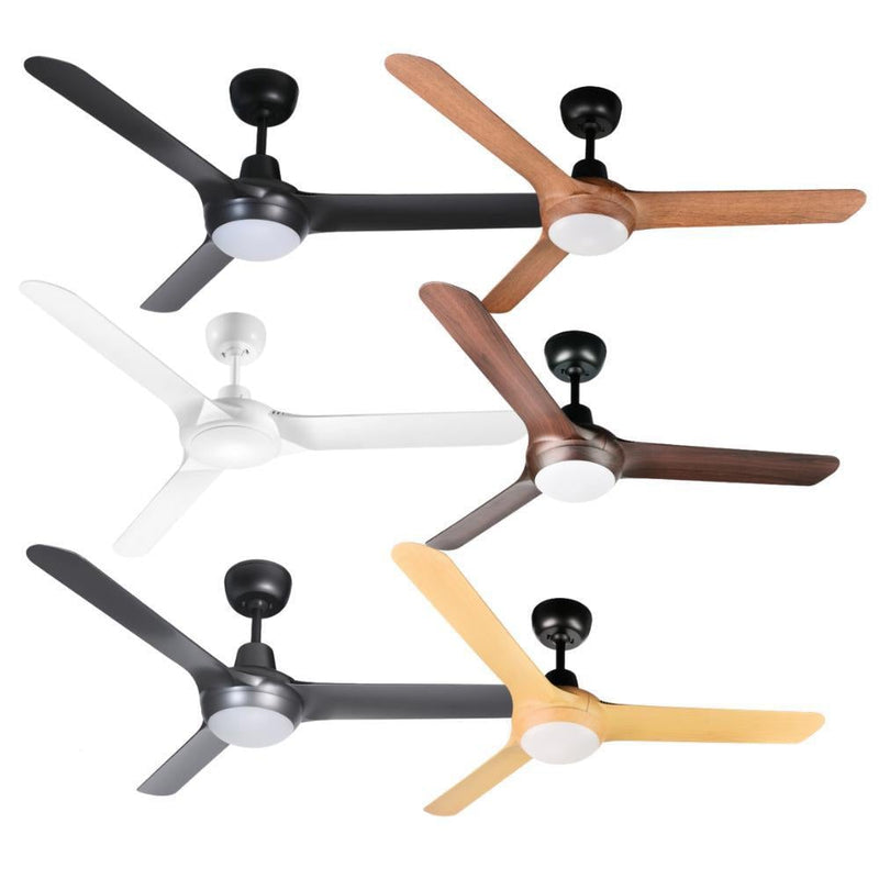 Ventair SPYDA-62-LIGHT - 3 Blade 1570mm 62" Fully Moulded PC AC Ceiling Fan With 20W LED Light-Ventair-Ozlighting.com.au