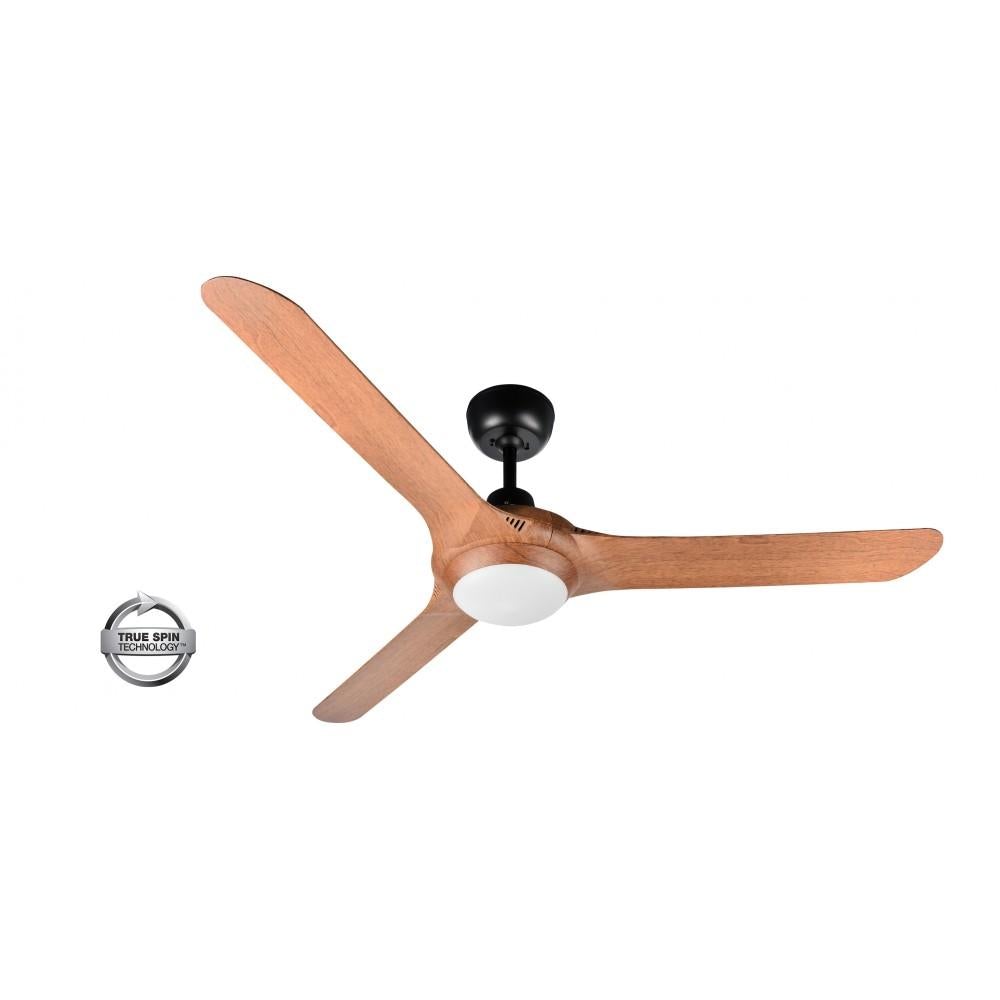 Ventair SPYDA-62-LIGHT AC Ceiling Fan - 3 Blade 1570mm 62" Fully Moulded PC, 20W LED Light-Ventair-Ozlighting.com.au
