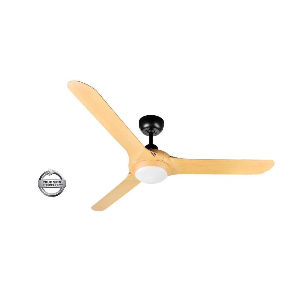 Ventair SPYDA-62-LIGHT AC Ceiling Fan - 3 Blade 1570mm 62" Fully Moulded PC, 20W LED Light-Ventair-Ozlighting.com.au