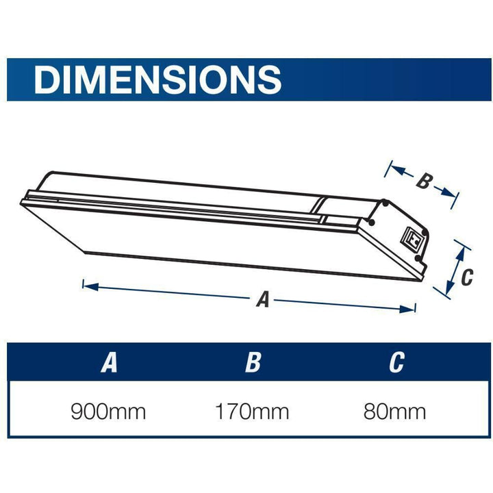 Ventair SUNSET-1800 - Sunset 1800W Radiant Heater - Remote Control Included-Ventair-Ozlighting.com.au