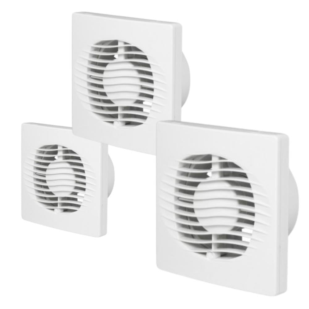 Ventair WALL-FAN-100/125/150 Wall Exhaust Fan - All Purpose 100/125/150mm, Optional Inbuilt Timer-Ventair-Ozlighting.com.au