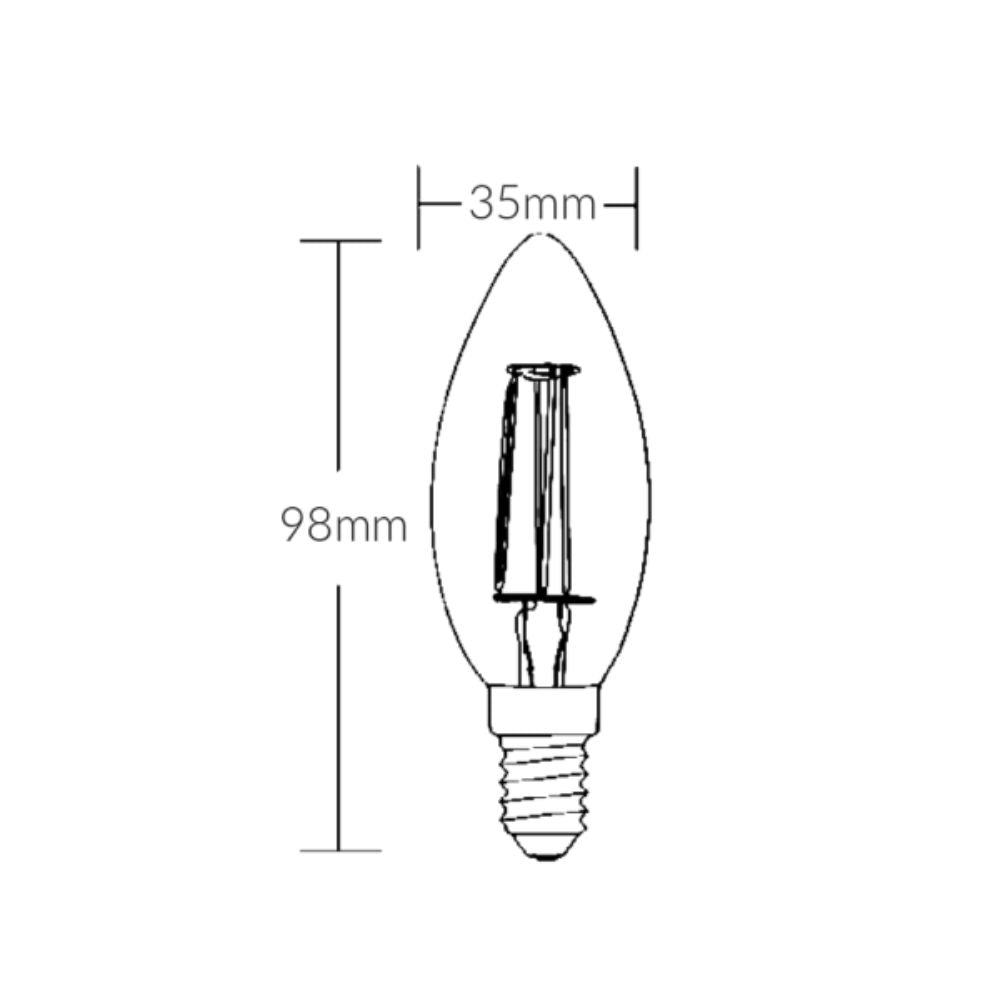 Vibe ECO - 4W Warm White Dimmable LED Candle Lamp-Vibe Lighting-Ozlighting.com.au
