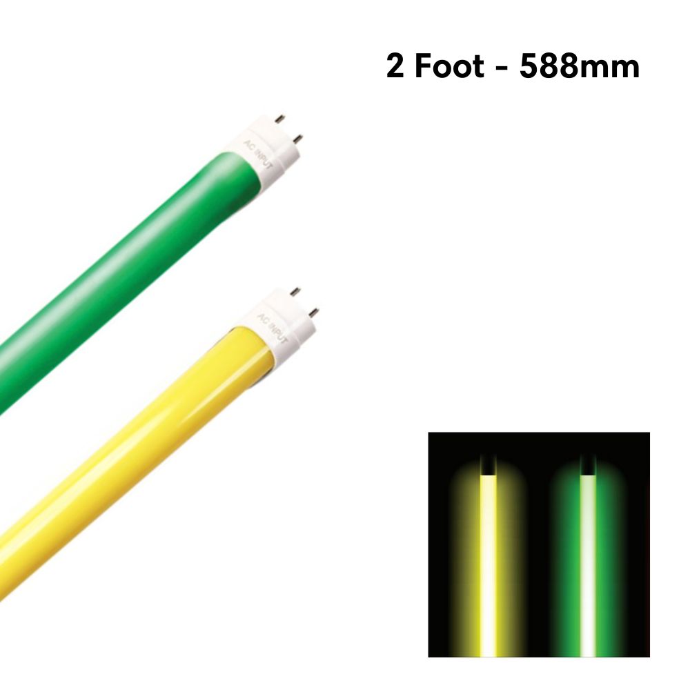 Vibe TUBE-T8-COLOURED-2FT LED Tube - 10W, 588mm, 2FT-Vibe Lighting-Ozlighting.com.au