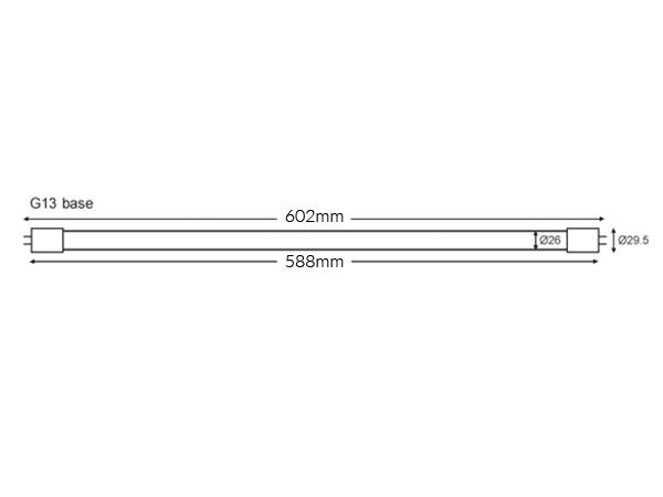 Vibe TUBE-T8-MEAT LED Tube - Glass, 5FT, Pink-Vibe Lighting-Ozlighting.com.au