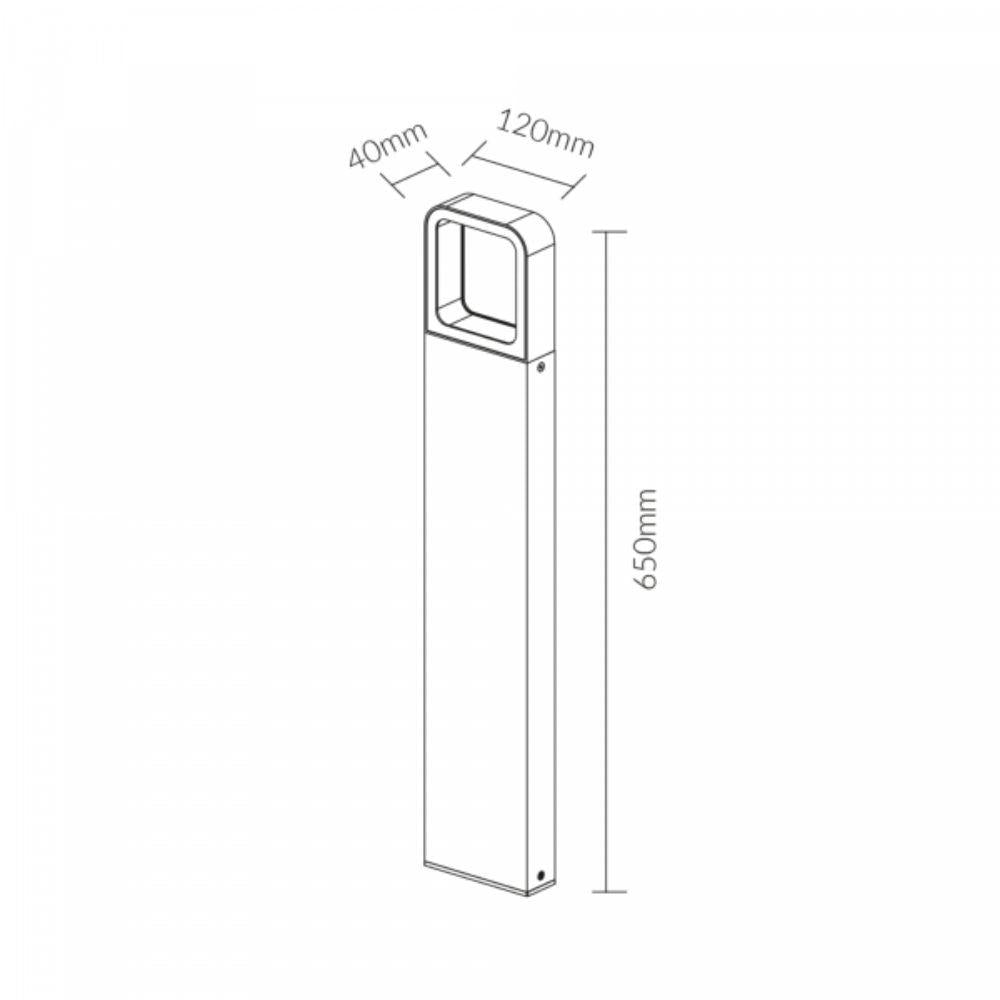 Vibe VBLBO-655 - 6W LED Bollard Light IP54 - 4000K-Vibe Lighting-Ozlighting.com.au