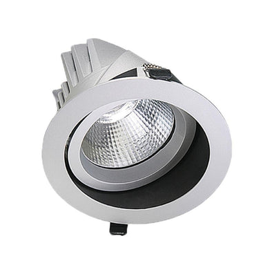 Vibe VBLDL-344 - 34W LED Scoop Shoplight Adjustable Downlight IP20 White - 4000K-Vibe Lighting-Ozlighting.com.au