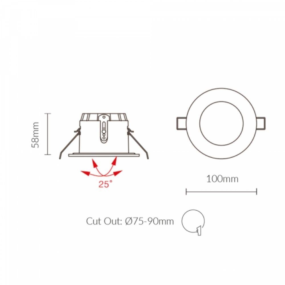 Vibe VBLDL-593 - 6W LED Dimmable Downlight - IP65 -Vibe Lighting-Ozlighting.com.au