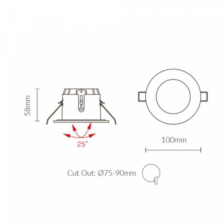 Vibe VBLDL-593 - 6W LED Dimmable Downlight - IP65 -Vibe Lighting-Ozlighting.com.au