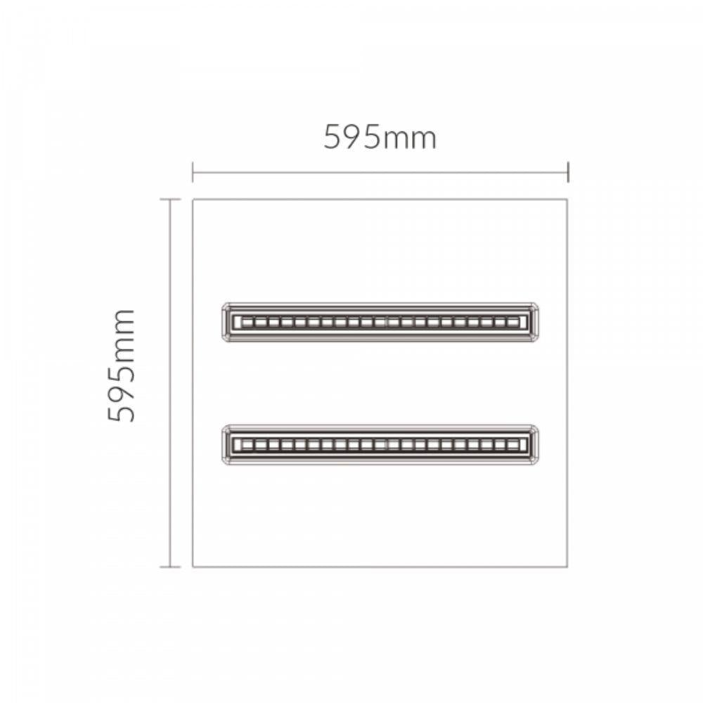 Vibe VBLFP-200 - 25W LED 595x595mm Low Glare Panel Troffer Light - 4000K-Vibe Lighting-Ozlighting.com.au