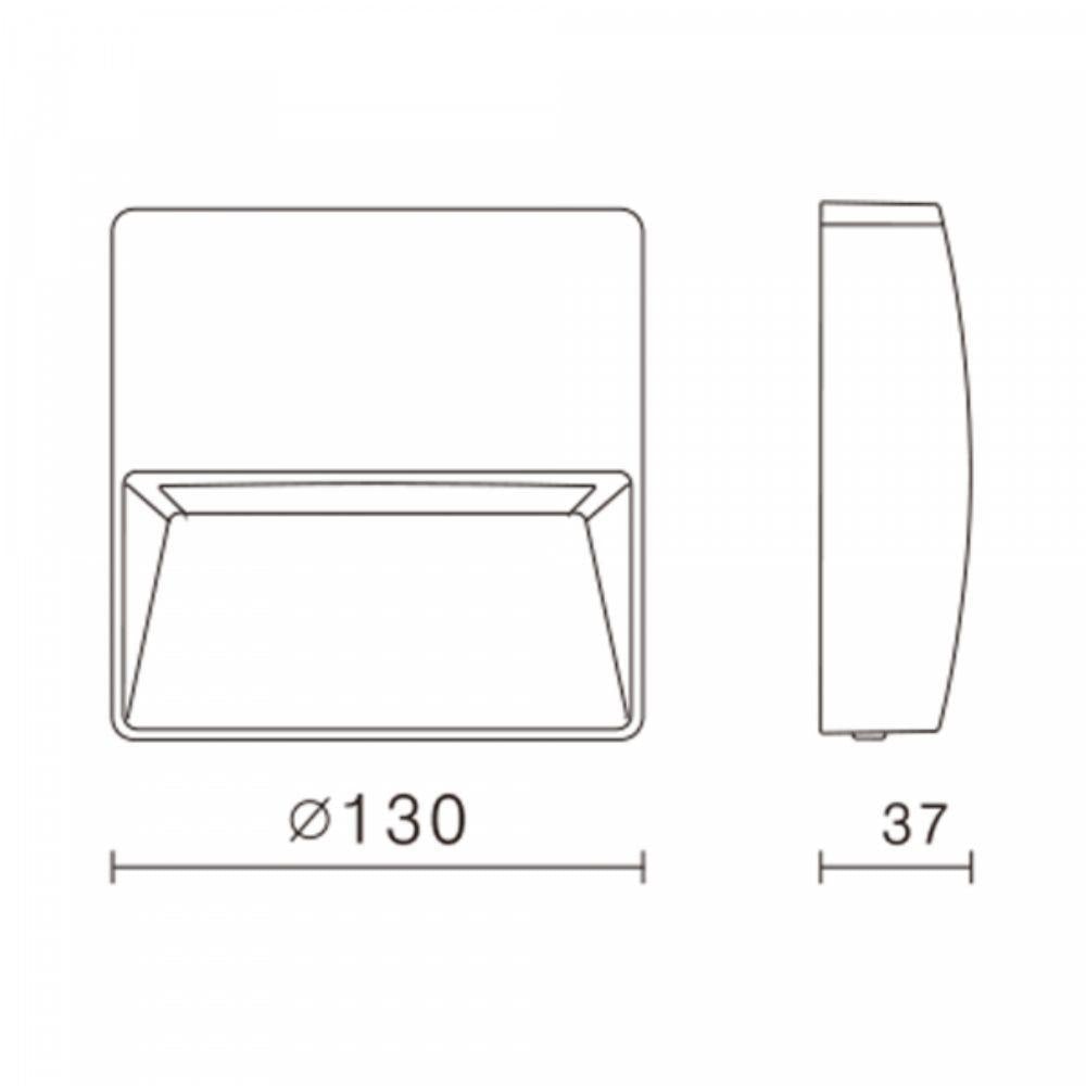 Vibe VBLWL-10X - 3W LED Round/Square Exterior Wall Step Light IP65 - 3000K-Vibe Lighting-Ozlighting.com.au