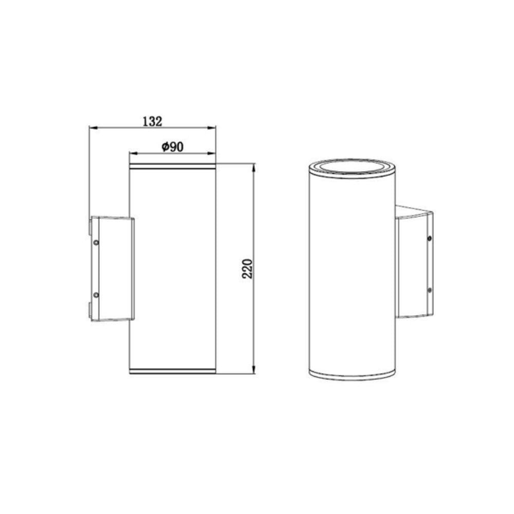 Vibe VBLWL-30X - LED Up/Down Exterior Wall Light IP65 -Vibe Lighting-Ozlighting.com.au