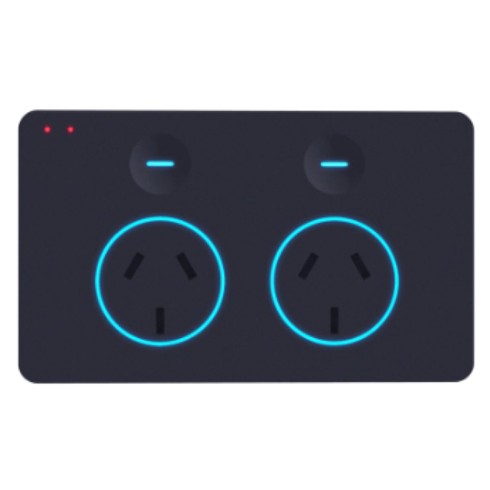 iKEON i-SERIES DUET/+ Smart Powerpoint - Double, with/Without Switch Twin Socket GPO-iKEON-Ozlighting.com.au
